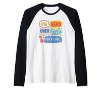 Divertente Natura estetica retrò Pop Art per Gli Amanti della Natura Maglia con Maniche Raglan