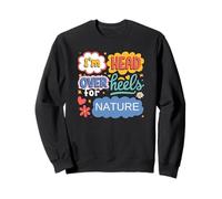 Divertente Natura estetica retrò Pop Art per Gli Appassionati della Natura Felpa