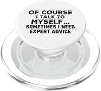 Divertente, naturalmente, parlo con me stesso Consigli di esperti Sarcastico PopSockets PopGrip per MagSafe