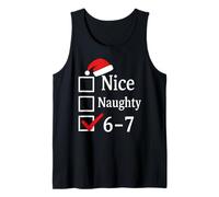 Divertente Naughty Nice Meme per Gli Amanti del Natale Canotta