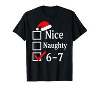 Divertente Naughty Nice Meme per Gli Amanti del Natale Maglietta