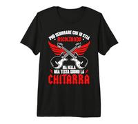 Divertente nella Mia Testa Suono La Chitarra Chitarrista Maglietta Premium