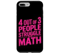 Divertente Nerd 4 Fuori 3 Persone Lottano Con Matematica Insegnante Rosa Custodia per iPhone 7 Plus/8 Plus