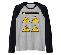 Divertente Nerd Conosci Le Tue Pendenze Algebra Geometria Matematica Insegnante Maglia con Maniche Raglan