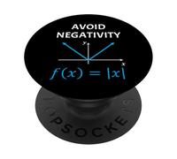 Divertente Nerd Evitare Negatività Algebra Matematica Giochi di parole Insegnante di matematica PopSockets PopGrip Adesivo