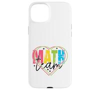 Divertente Nerd Matematica Team Cuori Insegnante Testo Nero Custodia per iPhone 15 Plus