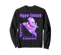 Divertente Nerd Viola Ippotenusa Ippopotamo Matematica Insegnante Felpa