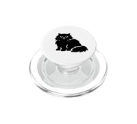 Divertente Nero CatLooking Irritato PopSockets PopGrip per MagSafe