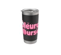 Divertente neuro infermiera dicendo con siringa e cervello Bicchiere termico in acciaio inox doppia parete