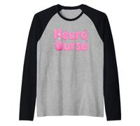 Divertente Neuro Infermiera dicendo con siringa e Cervello Maglia con Maniche Raglan
