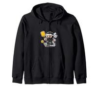 Divertente Ninja Pickleball Giocatore Chibi Action Warrior Felpa con Cappuccio
