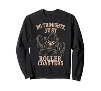 Divertente No Thoughts Just Roller Coasters Felpa