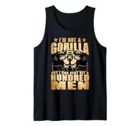 Divertente Non è un gorilla ma può battere cento uomini Canotta