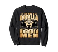 Divertente Non è un gorilla ma può battere cento uomini Felpa
