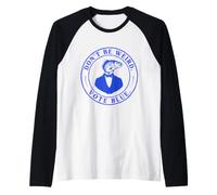 Divertente Non Essere Strano Voto Blu con Fish Man Maglia con Maniche Raglan