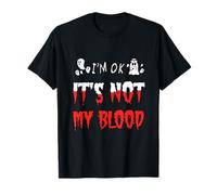 Divertente Non Il Mio Sangue Infermiera Spettrale Halloween Laurea Maglietta