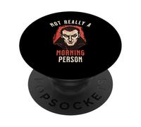 Divertente non proprio una persona mattutina Dracula vampiro Halloween PopSockets PopGrip Adesivo