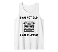 Divertente, non sono vecchio, sono un amante della tecnologia vintage delle macchine da scrivere classiche Canotta