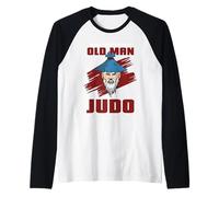 Divertente Non Sottovalutare mai Un Vecchio Che Fa Judo Maglia con Maniche Raglan