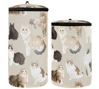 Divertente Norvegese Personalizzato Gatti Beige Scarpa Sacchetto di Lavaggio Sneaker Sacchetto di Lavaggio 2 pz Scarpa Mesh Lavatrice Sacchetto di Pulizia Scarpe, divertente Norvegese Personalizzato
