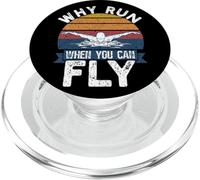Divertente Nuoto Farfalla Nuotatore Why Run When You Can Fly PopSockets PopGrip per MagSafe