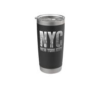 Divertente NYC Skylines New York City That Never Sleeps Gift Bicchiere termico in acciaio inox doppia parete