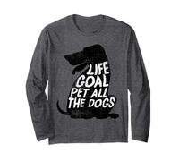 Divertente Obiettivo per Gli Amanti dei Cani, per Tutti i Cani, Mamma e papà Maglia a Manica