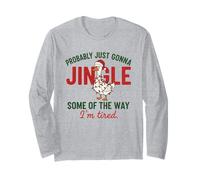 Divertente Oca di Natale Probabilmente Jingle in qualche Modo Maglia a Manica