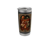 Divertente Oca E Alieno Fuoco Su Marte Tarocchi Vintage Bicchiere termico in acciaio inox doppia parete