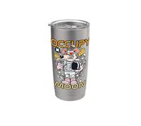 Divertente OCCUPY MOON Missione Lunar Landing Lab Rat Artemis III Bicchiere termico in acciaio inox doppia parete