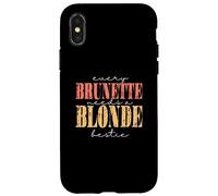Divertente ogni bruna ha bisogno di un bestie bionda Custodia per iPhone X/XS