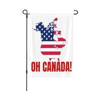 Divertente Oh Canada! Striscione da giardino 51° Stato 12x18 bifacciale senza pennone
