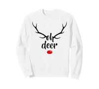 Divertente Oh Deer Rudolph Renna Corna di Natale Felpa