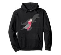 Divertente ombra di dinosauro, cacatua Galah dal petto rosa T-rex Felpa con Cappuccio