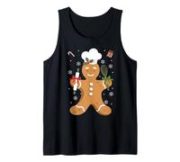 Divertente omino di Pan di Zenzero di Natale Baker Chef Carino Cuocere Biscotti Canotta