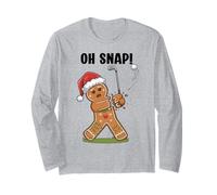 Divertente omino di Pan di Zenzero Oh Snap Golfista Golf Natale Natale Maglia a Manica