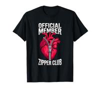 Divertente Open Heart Surgery Survivor Zipper Club Maglietta