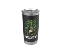Divertente opossum Meme Forse le piante sono dipendenti da me Bicchiere termico in acciaio inox doppia parete