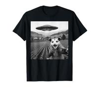 Divertente Opossum UFO Selfie Alien Astronave Meme Umorismo Maglietta