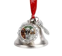 Divertente ornamento natalizio con tre cani, divertente campanellino di Natale, decorazione da appendere all'albero di Natale per le feste