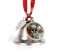 Divertente ornamento natalizio con tre cani, divertente campanellino di Natale, decorazione da appendere all'albero di Natale per le feste