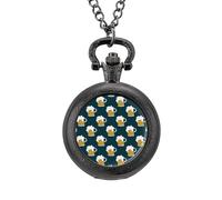 Divertente orologio da taschino vintage con boccale di birra, in lega, idea regalo per uomini e donne, Stile nero, misura unica