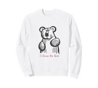 Divertente Orsetto con Scritta I Choose The Bear Felpa