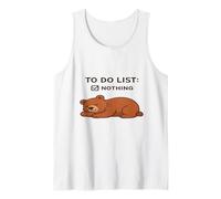 Divertente Orso Addormentato Umorismo Lista delle Cose da Fare Niente Canotta