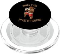 Divertente Orso Bruno Che Pratica La Muay Thai L'arte Del PopSockets PopGrip per MagSafe