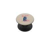 Divertente orso fiore umore selvaggio leggermente selvaggio donne personalità PopSockets PopGrip Adesivo