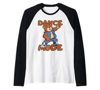 Divertente Orso Marrone modalità Danza Allenatore Regalo per Uomini Donne Bambini Maglia con Maniche Raglan