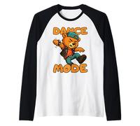 Divertente Orso Marrone modalità Danza Allenatore Regalo per Uomini Donne Bambini Maglia con Maniche Raglan
