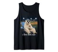 Divertente Orso Polare Baseball Mamma io Vivo Qui Ora Canotta
