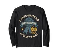 Divertente ortografia Bee Fail Bambino Dotato Burnout Academic Trauma Maglia a Manica